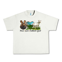 Pistachio Peace Love Cashmere Goat Urban Heavy Tee - LillyAllenDesigns