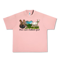 Salmon Peace Love Cashmere Goat Urban Heavy Tee - LillyAllenDesigns