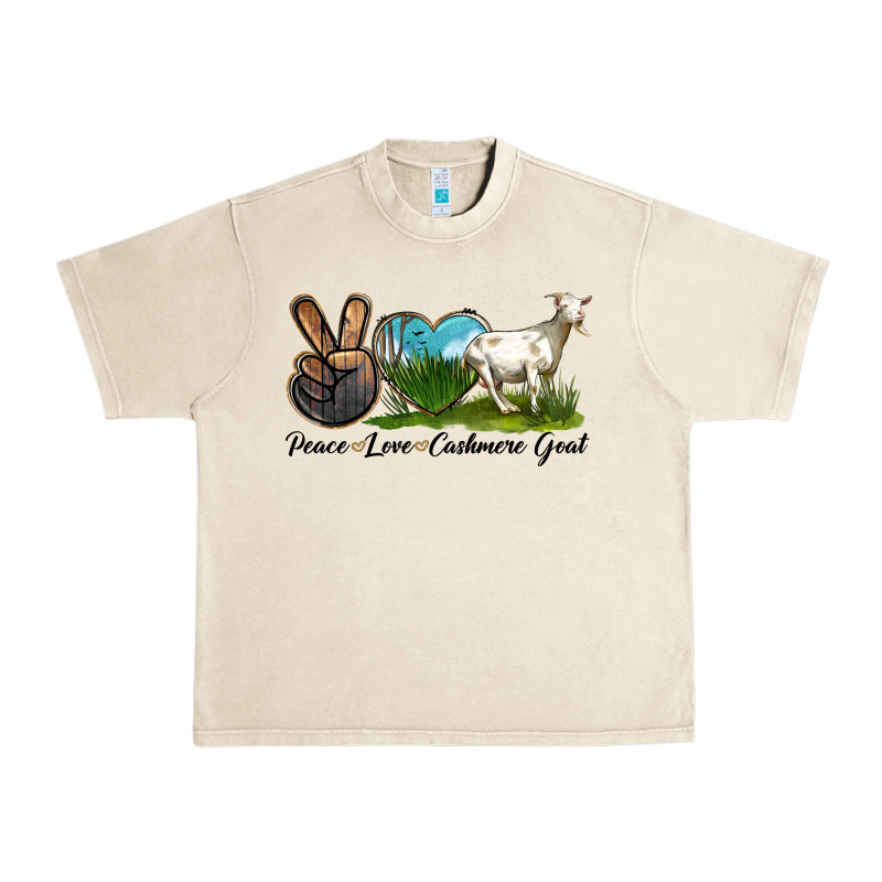 Peace Love Cashmere Goat Urban Heavy Tee by LillyAllenDesigns | Teevron