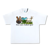 White Peace Love Cashmere Goat Urban Heavy Tee - LillyAllenDesigns