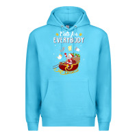 Ocean Blue cats for everybody cat christmas ugly christmas sweatshirt Premium Hoodie - artisFamous