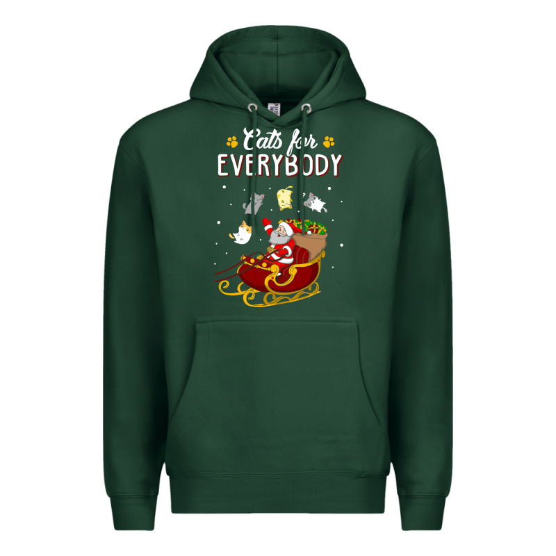 Cats For Everybody Cat Christmas Ugly Christmas Sweatshirt Premium Hoodie by artisFamous | Teevron