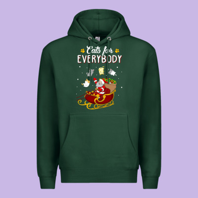Cats For Everybody Cat Christmas Ugly Christmas Sweatshirt Premium Hoodie Designed By Artisfamous