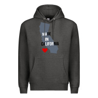 Charcoal Heather made in california Premium Hoodie - artisFamous
