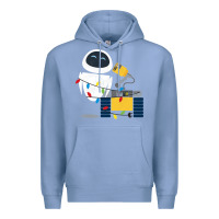 Colony Blue wall e eve christmas light wrap graphic t shirt Premium Hoodie - artisFamous