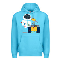 Ocean Blue wall e eve christmas light wrap graphic t shirt Premium Hoodie - artisFamous