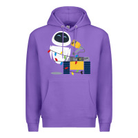 Purple wall e eve christmas light wrap graphic t shirt Premium Hoodie - artisFamous