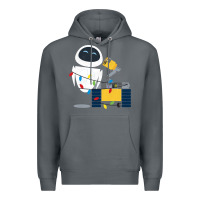 Rock wall e eve christmas light wrap graphic t shirt Premium Hoodie - artisFamous