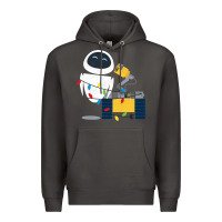 Smoke wall e eve christmas light wrap graphic t shirt Premium Hoodie - artisFamous