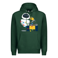 Sports Green wall e eve christmas light wrap graphic t shirt Premium Hoodie - artisFamous
