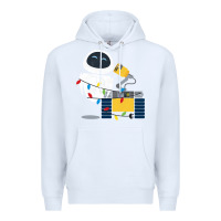 White wall e eve christmas light wrap graphic t shirt Premium Hoodie - artisFamous