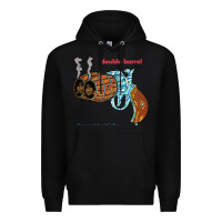 Black Double Barrel Premium Hoodie - artisFamous