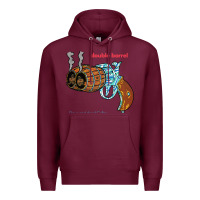 Burgundy Double Barrel Premium Hoodie - artisFamous