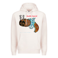 Pale Pink Double Barrel Premium Hoodie - artisFamous