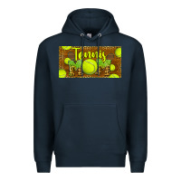 Navy tennis mom license plate Premium Hoodie - BarkalooDesign