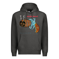 Charcoal Heather Double Barrel Premium Hoodie - artisFamous