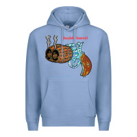 Colony Blue Double Barrel Premium Hoodie - artisFamous