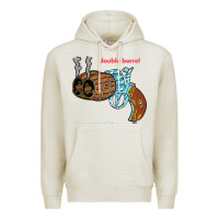 Oatmeal Heather Double Barrel Premium Hoodie - artisFamous