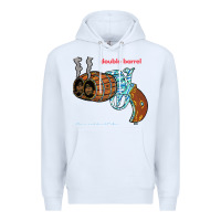 White Double Barrel Premium Hoodie - artisFamous