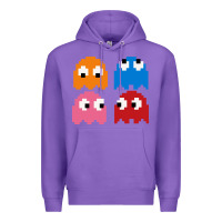 Purple pacman ghosts cool retro 80s Premium Hoodie - artisFamous