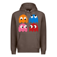Coffee pacman ghosts cool retro 80s Premium Hoodie - artisFamous