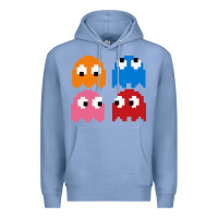 Colony Blue pacman ghosts cool retro 80s Premium Hoodie - artisFamous
