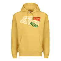 Antique Gold mexico flag Premium Hoodie - artisFamous