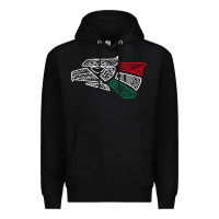 Black mexico flag Premium Hoodie - artisFamous