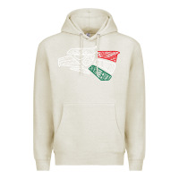 Oatmeal Heather mexico flag Premium Hoodie - artisFamous
