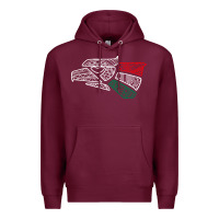 Burgundy mexico flag Premium Hoodie - artisFamous