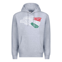 Heather Grey mexico flag Premium Hoodie - artisFamous