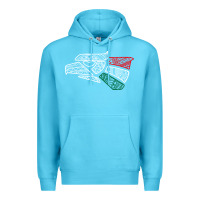 Ocean Blue mexico flag Premium Hoodie - artisFamous