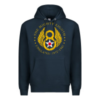 Navy mighty eighth   8th air force Premium Hoodie - artisFamous