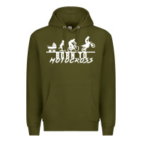 Army Green motocross motocicleta evolución offroad Premium Hoodie - artisFamous