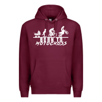 Burgundy motocross motocicleta evolución offroad Premium Hoodie - artisFamous
