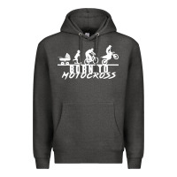 Charcoal Heather motocross motocicleta evolución offroad Premium Hoodie - artisFamous