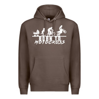 Coffee motocross motocicleta evolución offroad Premium Hoodie - artisFamous