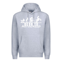 Heather Grey motocross motocicleta evolución offroad Premium Hoodie - artisFamous