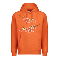 Carrot cherry blossom sakura with bird Premium Hoodie - artisFamous
