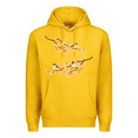 Lemon cherry blossom sakura with bird Premium Hoodie - artisFamous