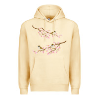 Pina Colada cherry blossom sakura with bird Premium Hoodie - artisFamous