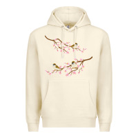 Sandshell cherry blossom sakura with bird Premium Hoodie - artisFamous