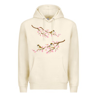 Tofu cherry blossom sakura with bird Premium Hoodie - artisFamous