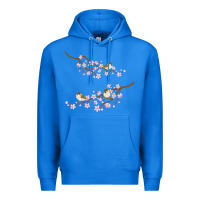 True Royal cherry blossom sakura with bird Premium Hoodie - artisFamous