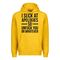 Lemon i suck at apologies so unfuck you or whatever swearing black Premium Hoodie - artisFamous