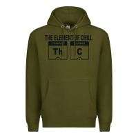 Army Green mens the element of chill thc marijuana joke black Premium Hoodie - artisFamous