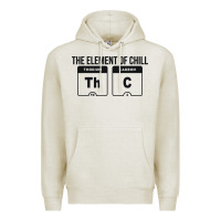 Oatmeal Heather mens the element of chill thc marijuana joke black Premium Hoodie - artisFamous