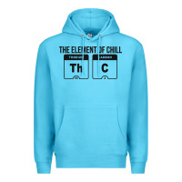Ocean Blue mens the element of chill thc marijuana joke black Premium Hoodie - artisFamous