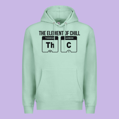 Mens The Element Of Chill Thc Marijuana Joke Black Premium Hoodie Designed By Artisfamous