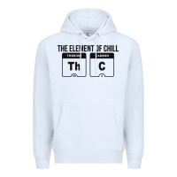 White mens the element of chill thc marijuana joke black Premium Hoodie - artisFamous